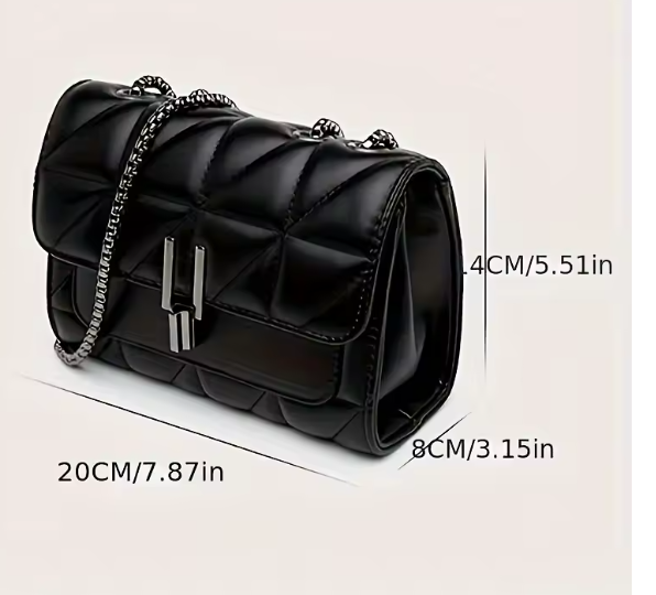 Bolso Femenino Transversal Matelassé en Piel PU con Cadena Modelo Emilly