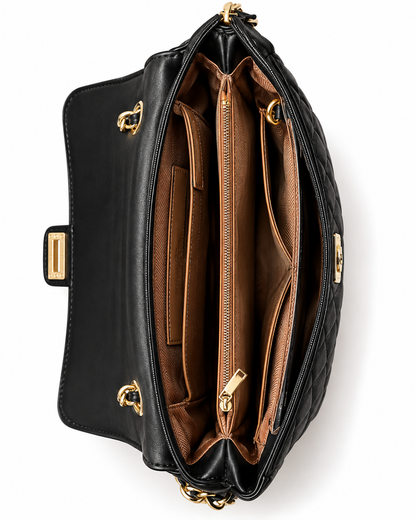 Bolso Bandolera Femenino Matelassé con Cadena Dorada Modelo Copacabana