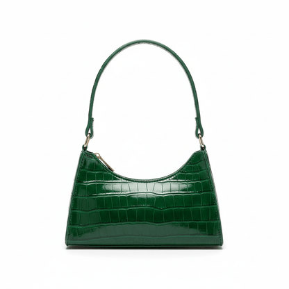 Bolsa Feminina de Ombro Textura Croco Modelo Rouge