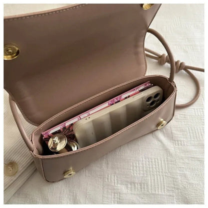 Bolso de Hombro Minimalista para Mujer con Asa de Nudos Modelo Élégance Noire