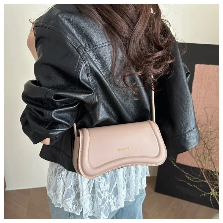 Bolso de Hombro Minimalista para Mujer con Asa de Nudos Modelo Élégance Noire